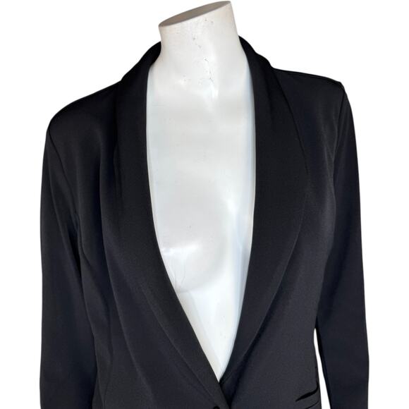 Susan Graver Regular Solid LK Fusion Revere Collar Blazer Black Small NWOT - Picture 8 of 14